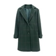 thumbnail image 6 of Roncen Women's Plaid Wool Blend Coat - Longline Notched Collar Winter Jacket with Button Front, 6 of 9