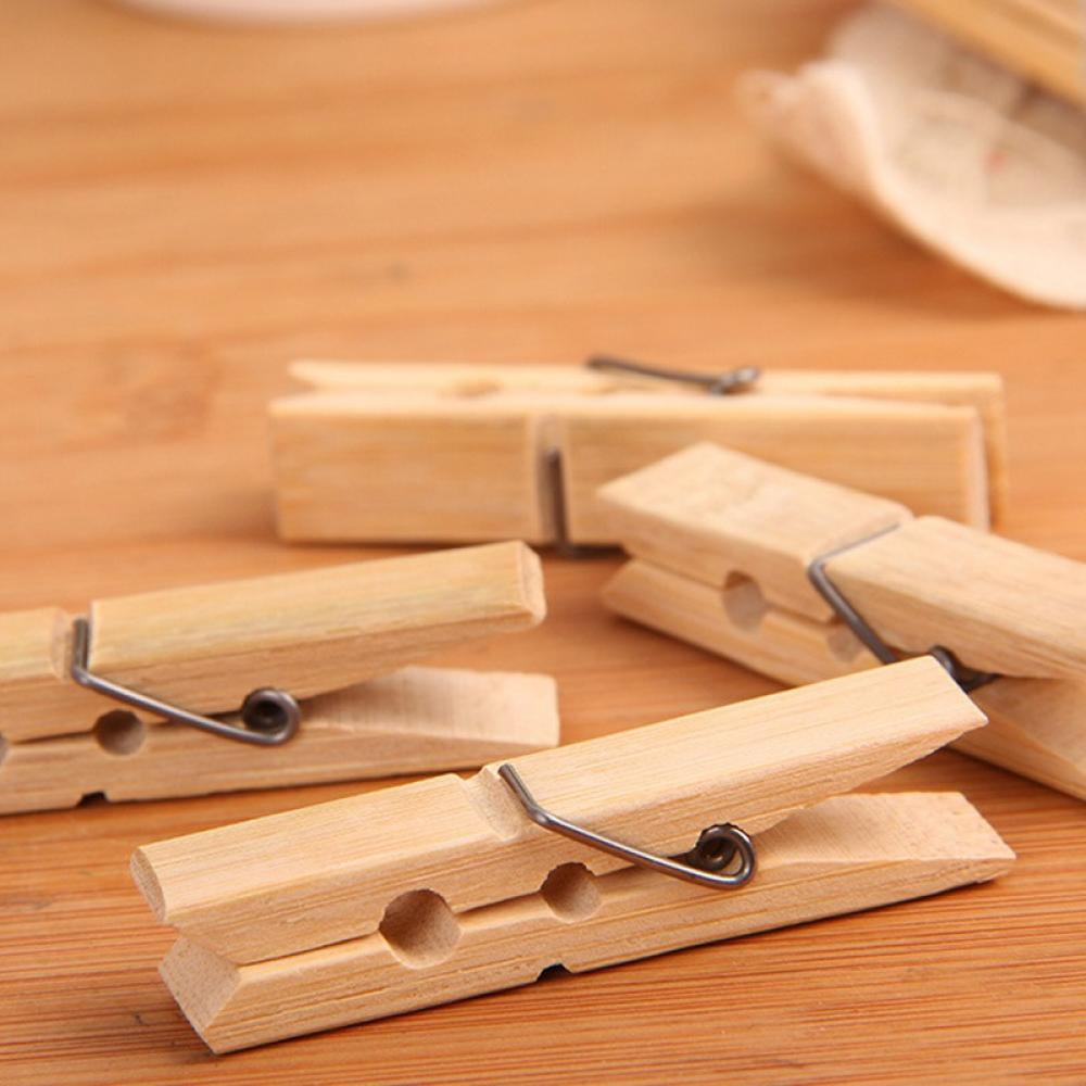 10 pcs Wooden Spring clothespin 1 x 1/8 for wood mini crafts & dollhouses 
