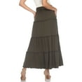 thumbnail image 3 of White Mark Women’s Soft Tiered Maxi Skirt, 3 of 6
