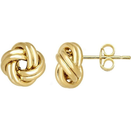 Simply Gold 14kt Yellow Gold Love Knot Stud Earrings