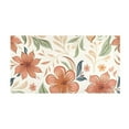 thumbnail image 2 of Bath Mat Soft Plush Non-Slip Absorbent Bathroom Rugs 39"x20" Orange Brown Flowers with Leaves, 2 of 8