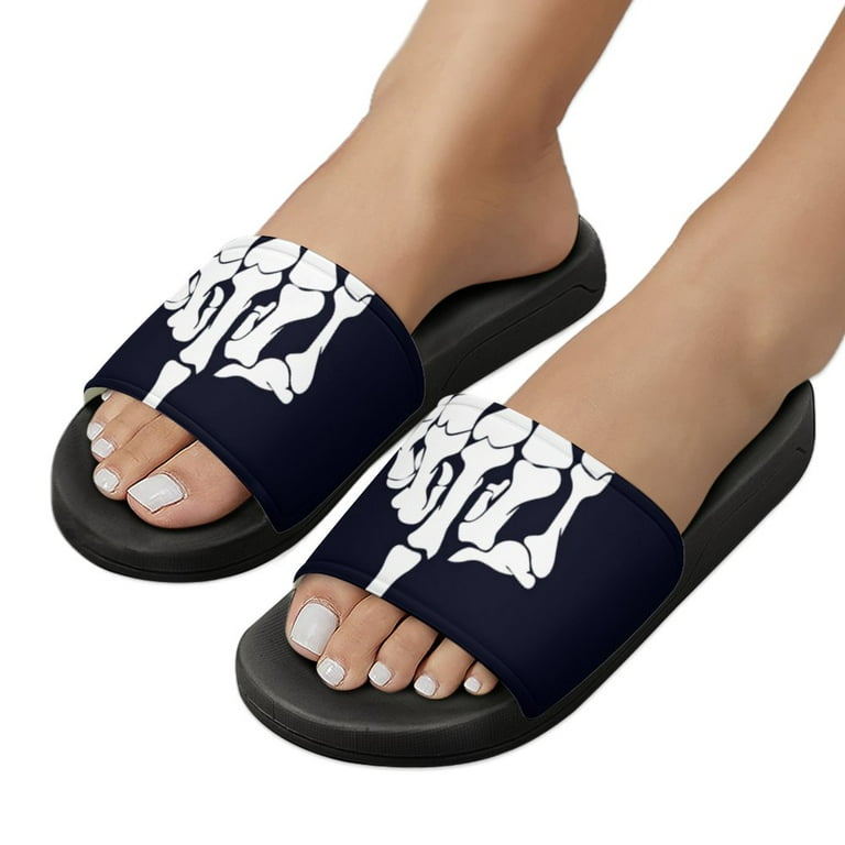 GZHJMY Stylish Slides for Women Men, Skeleton Hand Funny Soft