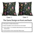 thumbnail image 6 of Botanical Print Vintage Floral Pillow Covers 16x16 Set of 2 Black Pink Blue Sage Green Flower Spring Plant Decorative Throw Pillow Cases Outdoor Farmhouse Decor for Sofa Couch Bed, 6 of 6