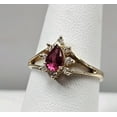 thumbnail image 3 of Rag Jewels 2.20 Ctw Pear Cut Pink Sapphire & Diamond Cocktail Wedding Engagement Ring 14K Yellow Gold Plated 925 Sterling Silver 925 Sterling Silver -10, 3 of 4