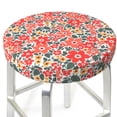 thumbnail image 3 of Gukieu Small Coral Red Flowers Print Round Chair Cover, Dust-proof and Non-slip Bar Chair Protective Cover, Suitable for Bars, Restaurants, Offices-14 inch, 3 of 7