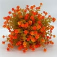 thumbnail image 7 of Nanoei Fall Faux Flowers, Artificial Autumn Decor, 15-Inch 7-Head Orange Yellow Green Brown Bouquet for Outdoor Garden, Porch, Wedding, Thanksgiving, Home Centerpiece, No Fade G, 7 of 7
