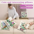 thumbnail image 5 of HoliHive 18"x18" Easter Pillow Covers with Bunny and Eggs Spring Home Decor Pillowcase Square Cushion Covers for Sofa Bed Couch Easter Decorations, 5 of 6