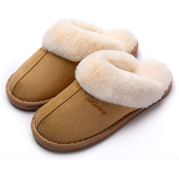 Women's Cozy Bedroom Slippers Fuzzy House Outdoor Slippers