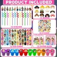 thumbnail image 2 of Princess Party Supplies, Princess Birthday Party Supplies Set Includes 12 Slap Bracelets, 12 Straws, 12 Bags, 12 Masks, 12 Seals, 50 Stickers for Princess Party Decoration, 2 of 6