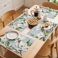 thumbnail image 5 of White Floral Placemats Set of 4, Magnolia Flower Bud Green Leaf Non-Slip Place Mats Washable Table Mats for Kitchen Dining Table Decorations Indoor/Outdoor, 5 of 9