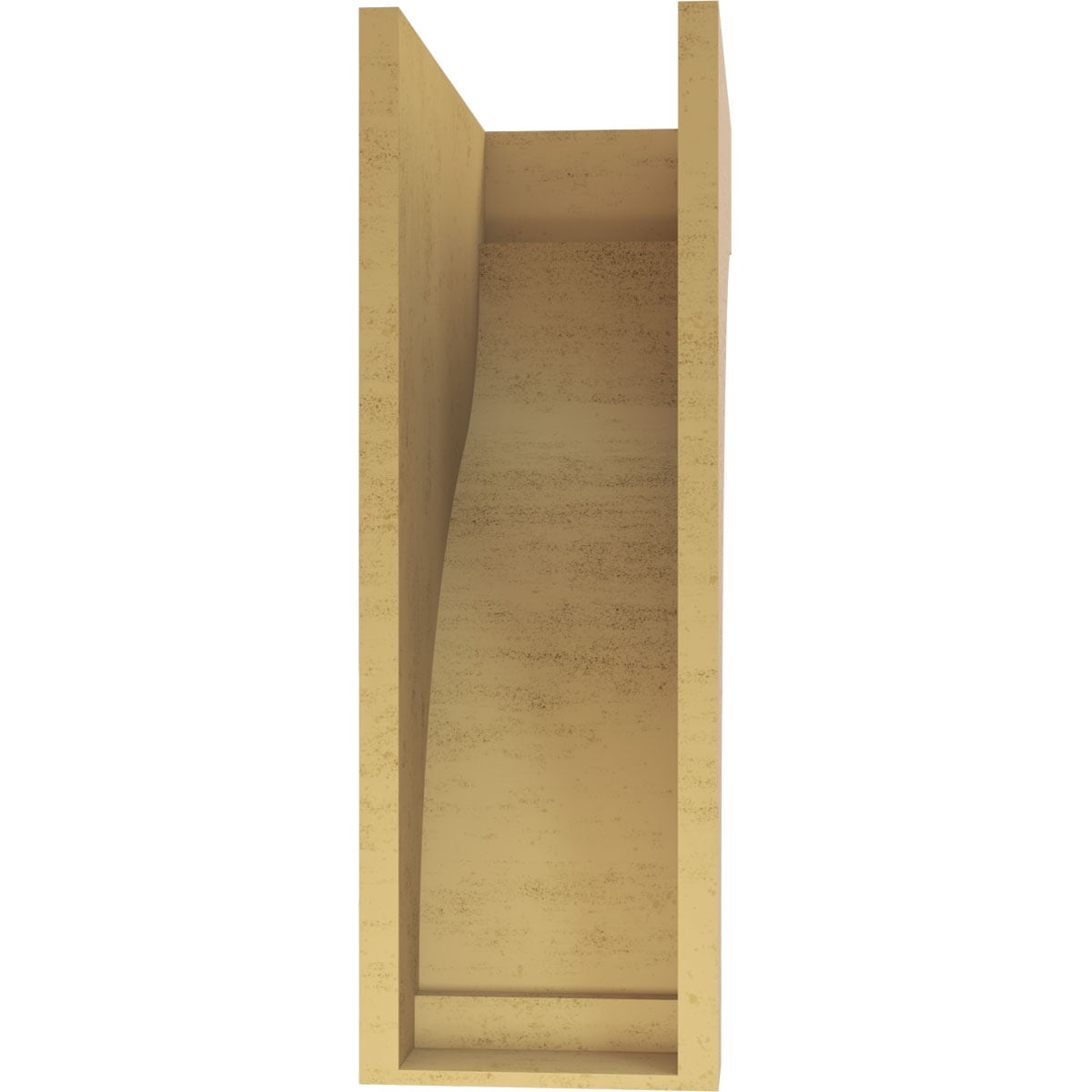 9"W x 18"D x 27"H Classic Helena Rough Cedar Woodgrain TimberThane Corbel, Primed Tan