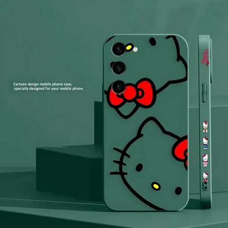 Hello K-Kitty Cat Line Art Phone Case For Samsung S23 S22 S21 S20 FE S11 S11E S10 S10E S9 S8 S30 Ultra Plus 4G 5G Case Fundas