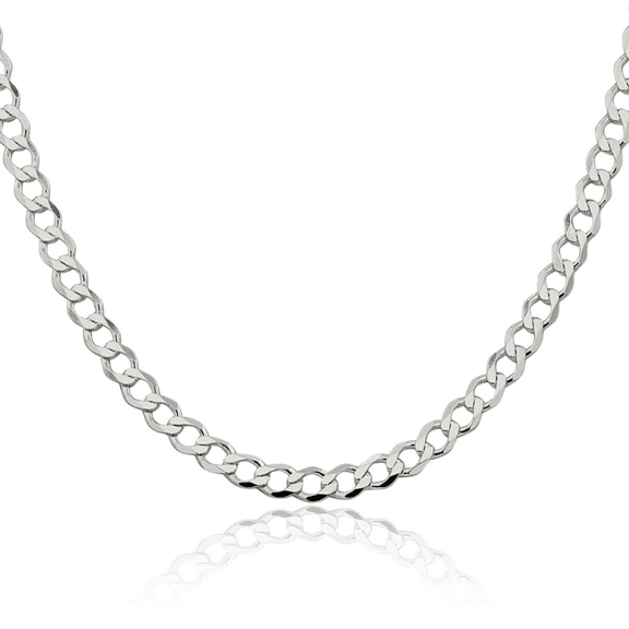 925 Sterling Silver 5.3mm Curb Link Chain Necklace