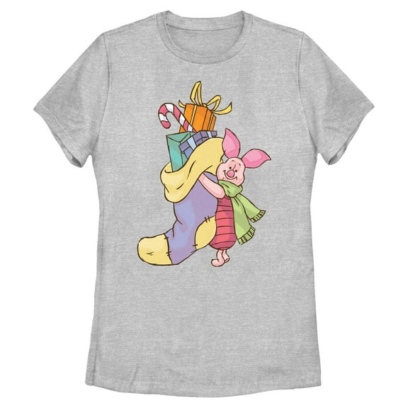 Womens Winnie the Pooh Piglet Christmas Gifts T Shirt