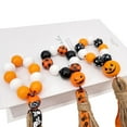 thumbnail image 5 of 3 PCS Fall Wood Bead Garland Halloween Wooden Bead Tassels Ornament Thanksgiving Harvest Farmhouse Wooden Bead Tiered Tray Prayer Wreath Wall Fireplace Hanging Decorations, 5 of 7