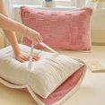 thumbnail image 3 of Hiroekza Thickened Taffeta Pillow Towel Cover - Warm, Anti-Slip, and Cozy Pillowcase with Elastic Bandage Pink, 3 of 5
