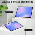 thumbnail image 2 of Allytechgroup Case for Samsung Galaxy Tab S10 FE+ Plus 13.1 Inch 2025, PU Leather Auto Sleep Wake Trifold Stand with Clear Back Cover Shockproof Tablet Case with S Pen Holder,Pink, 2 of 8