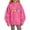 Pink, variant on Oversized Hooded Sweatshirt for Boys Girls 1st Grade Pullover Hoodies Lightweight Long Sleeve Drop Shoulder Fleece Outerwear