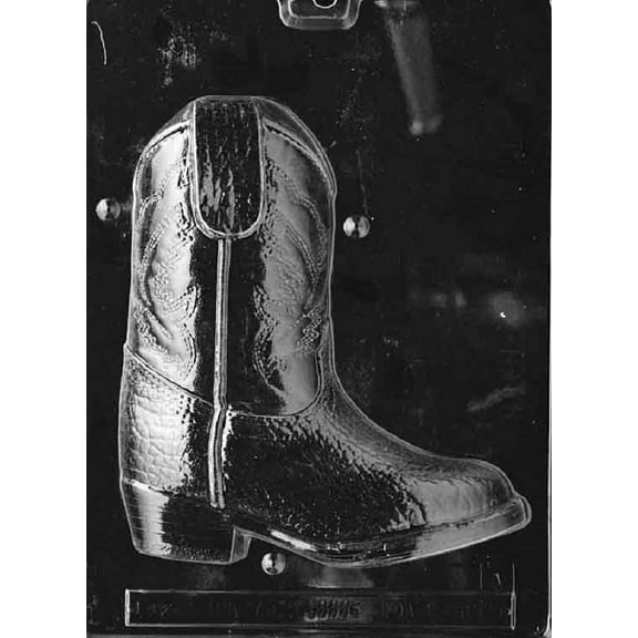 Grandmama's Goodies K075A & B 3D Cowboy Boot Chocolate Candy Soap Mold with Exclusive Molding Instructions