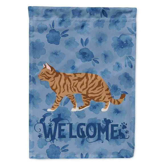 Toyger Cat Welcome Flag Canvas House Size