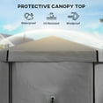 thumbnail image 6 of 12' x 12' Dark Gray Hexagonal Pop Up Gazebo Canopy Tent with 5 Sidewalls, Outdoor Canopy Shelter with Carry Bag, 6 of 8