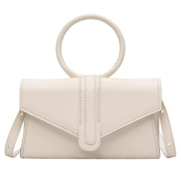 de noche de material cuero de moda con solapa, de informal, cruzado para el cuerpo, monedero Blanco BLESIY Bolso de mano con sobre de noche