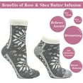 thumbnail image 3 of Frost Bound 2 pack double layer socks Rose N Shea butter infused - Black, 3 of 5