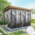 thumbnail image 4 of 2 Panels Outdoor Curtains for Patio Waterproof 54"x95" Grey Forest Weatherproof Privacy Outsides Curtains, Vintage Foggy Woods Tree Grommet Thermal Drapes for Cabana Porch Pergola, 4 of 8