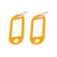 thumbnail image 5 of 20 Pcs Plastic Key ID Name Card Label Tags Split Ring Keyring Keychain Orange, 5 of 5