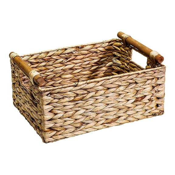 Frcolor Basket Fruit Rattan Storage Wicker Bowl Bread Tray Woven Holder Vanity Shelf Nesting Bin Hyacinth Table