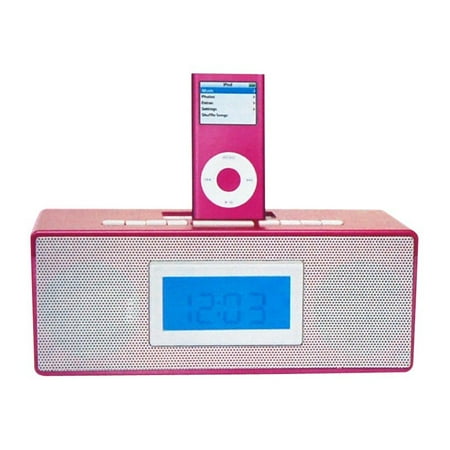 iConcepts iSnooze - Clock radio with Apple Dock cradle - pink