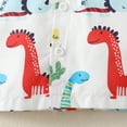 thumbnail image 6 of Kucnuzki 12 Months Infant Boy Summer Outfits Shorts Sets 18 Months Short Sleeve Dinosaur Prints Stand Collar Shirt Tops WalkShorts 2PCS Set Red, 6 of 8