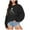Black, variant on Huaizzzy Casual Women's Print Sleeve Top Long Sweatshirt Pullover Graphic Women's Blouse Adult Small Hoodie Light Jackets Women Graphic Sweat Shirts Women Ladies Zip Hoodie Hoodies Sweaters Women