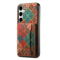 Dteck for Samsung Galaxy A15 5G Case Wallet with Card Holder, Floral Flower Pattern Back Flip Folio PU Leather Kickstand Card Slots Case for Women Girls, Double Magnetic Clasp Shockproof Cover,Blue