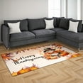thumbnail image 3 of Happy Thanksgiving Manx Welcome Thankful Fall Autumn Pumpkin Indoor Rug Cat Lover Kitten Owner Gifts Carpet Living Bed Room Sofa Home Decor - 02021, 3 of 5