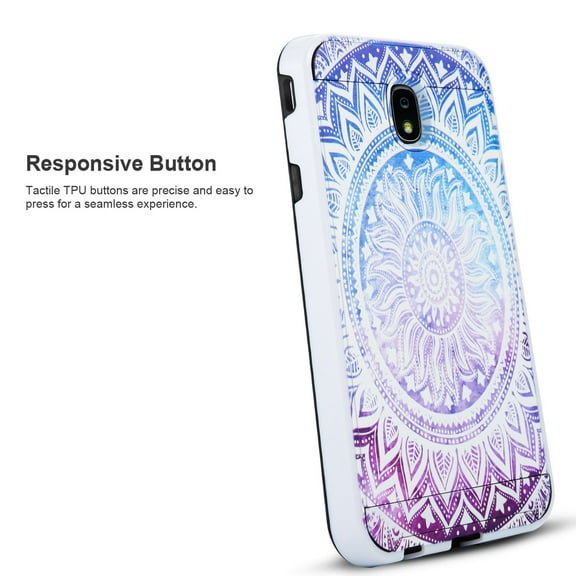 Samsung Galaxy A6 Phone Case, 2-Piece Style Hybrid Shockproof Hard Case Cover with Hybird Shockproof-Red