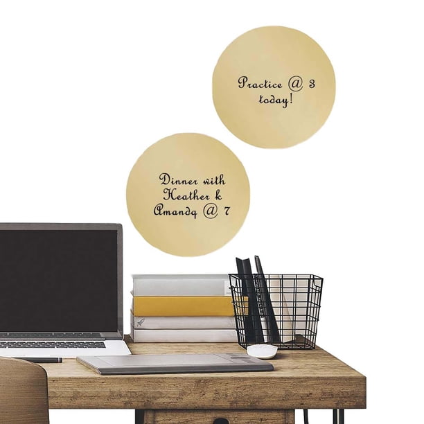 Decoración hogareña 4Pcs 20CM/7.9" Diameter Wall Decal Dots, Easy to Peel Easy to Stick + Safe on Painted Walls,Round Sticker Large Paper Sheet Set for Nursery Room, Golden Zhivalor WFLD-108