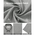 thumbnail image 5 of Camisa Alimens & Gentle Linen de manga corta para hombre - Gris claro, 5 of 5