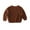 Brown, variant on Toddler Baby Girl Boy Chunky Knit Sweater Crewneck Long Sleeve Solid Pullover Sweatshirt Blouse Fall Winter Clothes