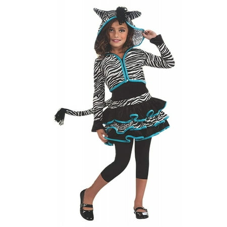 Zebra Hoodie Child Costume - X-Large