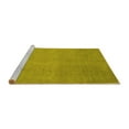 thumbnail image 2 of Ahgly Company Machine Washable Indoor Square Abstract Yellow Modern Area Rugs, 6' Square, 2 of 4