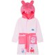 thumbnail image 1 of Bata Peppa Pig para niñas pequeñas, forro polar suave con capucha, rosa, 1 of 5