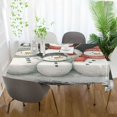 thumbnail image 3 of Yayeee Tablecloths 54" x 72" Rectangle Wrinkle Resistant Party Table Cover, Snowman Family, 3 of 8