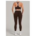 thumbnail image 5 of SKQIT 2 Piece Women's Sports Yoga Sets, Sleeveless U Neck Backless Tank Top and High Waist Crossover Leggings With Pockets Gym Pilates Outfits Set, 5 of 7