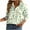 Light Green, variant on felwors Button Down Shirt for Women 3/4 Sleeve Blouses Floral Printed Tops Business Casual Work Outfits (White, L)