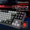 thumbnail image 3 of Teclado Gamer Mecanico BALAM RUSH LEVEL PRO GK990 Switch Red Inalambrico USB 2.4 GHz + BT 5.0 Tamaño 80% RGB, 3 of 5