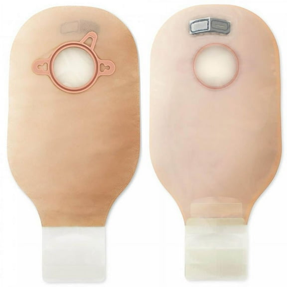 Hollister New Image Colostomy Pouch - Vinyl, Filter, Blue Code, 2.75 Inch Flange, 12 Inch Length, Beige, Microseal Closure, 10 Count