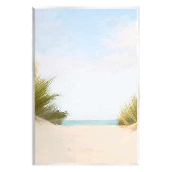 Stupell Industries Seaside Beach Dunes Nature Painting Unframed Art Print Wall Art, 10 x 15