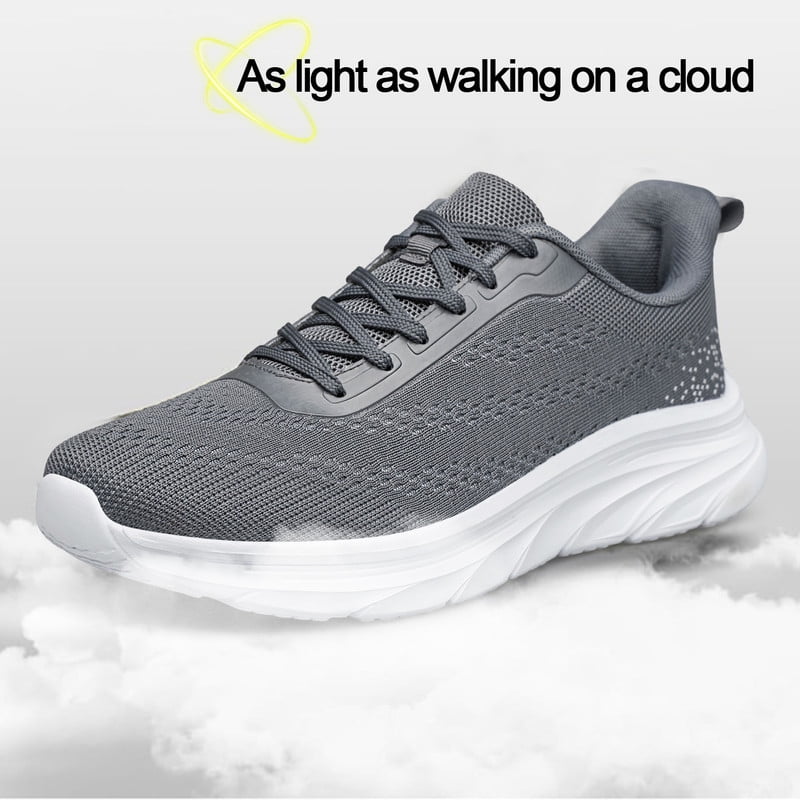 YHOON Men's Walking Shoes Non Slip Lightweight Breathable Tennis Sneakers Workout Training Shoe Dark Grey Size 10
