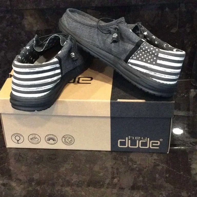 Hey Dude Wally USA Proud Exclusive Patriotic Shoes - Walmart.com display picture 1